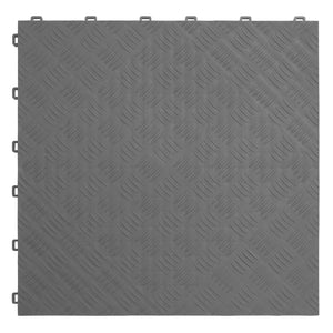 Sealey Polypropylene Floor Tile 400 x 400mm - Grey Treadplate - Pack of 9