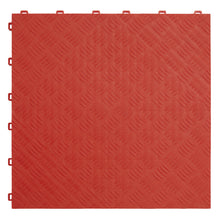 Load image into Gallery viewer, Sealey Polypropylene Floor Tile 400 x 400mm - Red Treadplate - Pack of 9
