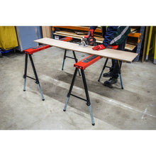 Load image into Gallery viewer, Sealey Fold Down Trestle, Adjustable Legs 150kg Capacity - Pair

