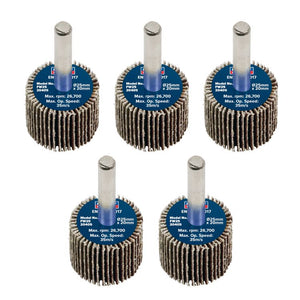 Sealey Flap Wheel 25 x 20mm - 6mm Shaft - 40Grit - Pack of 5