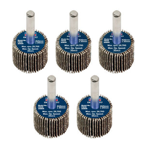 Sealey Flap Wheel 25 x 20mm - 6mm Shaft - Assorted Grit - Pack of 5