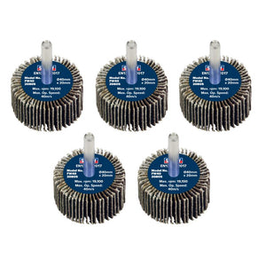 Sealey Flap Wheel 40 x 20mm - 6mm Shaft - 80Grit - Pack of 5