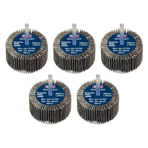 Sealey Flap Wheel 60 x 30mm - 6mm Shaft - Assorted Grit - Pack of 5