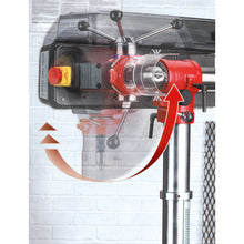 Load image into Gallery viewer, Sealey Pillar Drill Floor 16-Speed 1580mm Height 550W/230V
