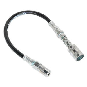 Sealey Rubber Delivery Hose, 4-Jaw Connector Flexible 300mm (12") - Quick Release Coupling