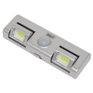 Sealey Auto Light 1W COB LED, PIR Sensor 3 x AA Cell
