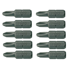 Load image into Gallery viewer, Teng Bit PH2G 25mm Long 1/4" Hex Drive 10pcs
