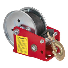 Load image into Gallery viewer, Sealey Geared Hand Winch, Brake &amp; Webbing 540kg Capacity
