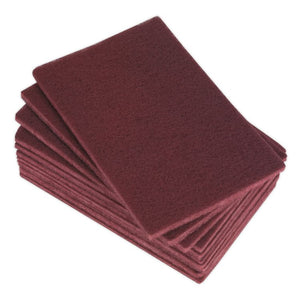 Sealey Abrasive Finishing Pad (Medium) 150 x 230mm (6" x 9") - Pack of 10