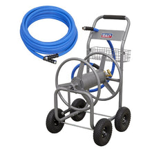 Load image into Gallery viewer, Sealey Heavy-Duty Hose Reel Cart Heavy-Duty 19mm x 30M Hot &amp; Cold Rubber Water Hose
