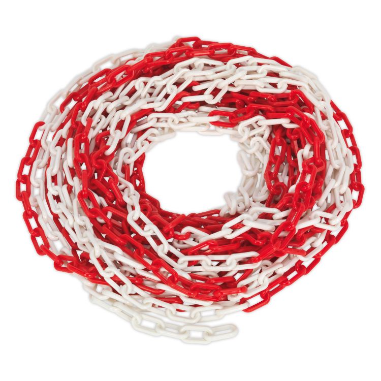 Sealey Safety Chain Red/White 25M x 6mm