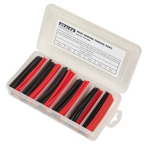 Sealey Heat Shrink Tubing Assortment 95pc 100mm (4") Black & Red