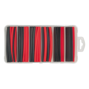 Sealey Heat Shrink Tubing Assortment 95pc 100mm (4") Black & Red