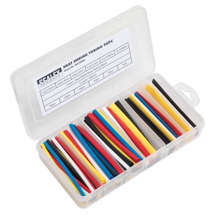 Sealey Heat Shrink Tubing Assortment 95pc 100mm (4