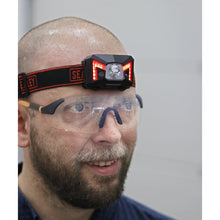 Load image into Gallery viewer, Sealey Rechargeable Head Torch 3W SMD LED Auto-Sensor
