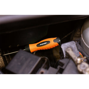 Sealey Screwdriver Set 8pc Hammer-Thru Hi-Vis Orange (Premier)