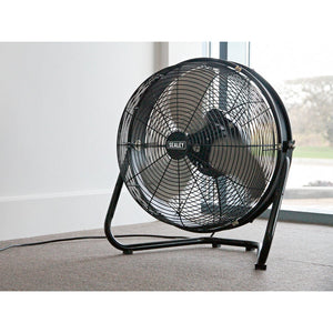 Sealey Industrial High Velocity Floor Fan, Internal Oscillation 18"