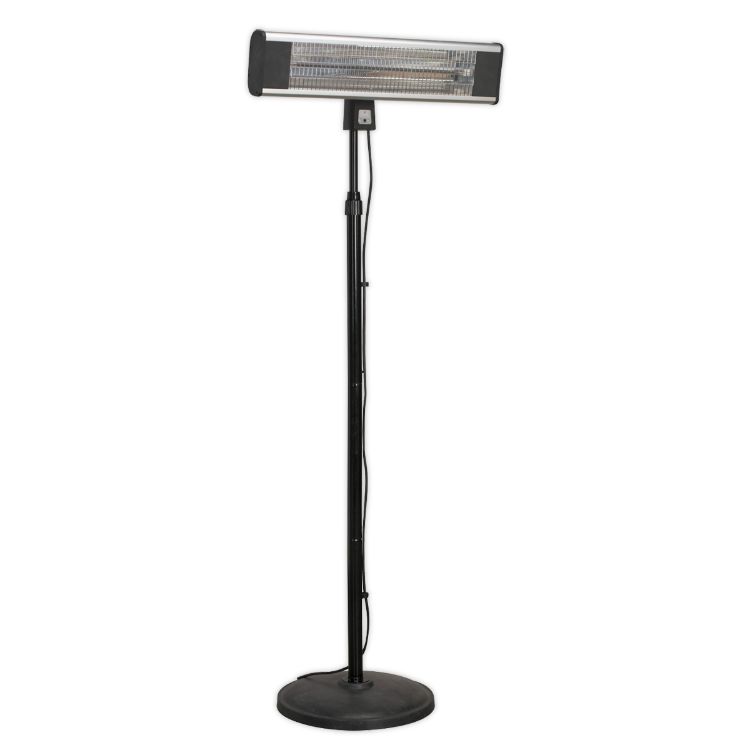 Sealey High Efficiency Carbon Fibre Infrared Patio Heater 1800W/230V, Telescopic Floor Stand