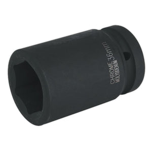 Sealey Impact Socket 36mm 1" Drive Deep (Premier) - 6pt
