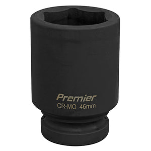 Sealey Impact Socket 46mm 1" Drive Deep (Premier) - 6pt