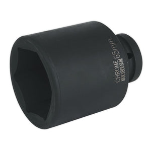 Sealey Impact Socket 65mm 1" Drive Deep (Premier) - 6pt