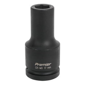 Sealey Impact Socket 17mm 3/4" Drive Deep (Premier) - 6pt