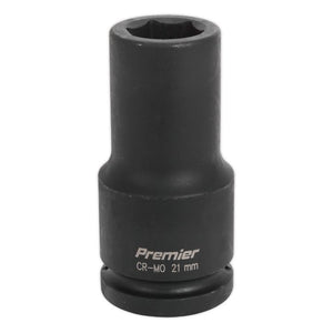 Sealey Impact Socket 21mm 3/4" Drive Deep (Premier) - 6pt