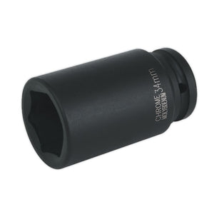 Sealey Impact Socket 34mm 3/4" Drive Deep (Premier) - 6pt