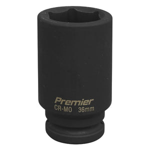 Sealey Impact Socket 36mm 3/4" Drive Deep (Premier) - 6pt