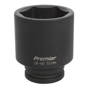 Sealey Impact Socket 55mm 3/4" Drive Deep (Premier) - 6pt