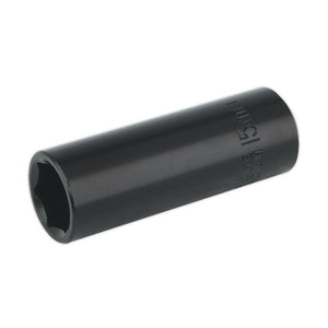 Sealey Impact Socket 15mm 3/8" Drive Deep (Premier) - 6pt