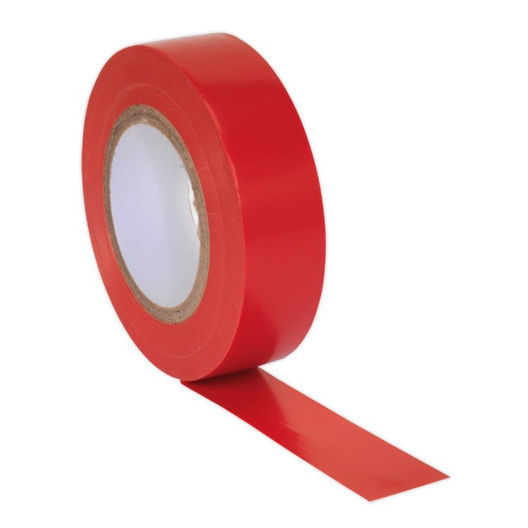 Sealey PVC Insulating Tape 19mm x 20M Red - Pack of 10