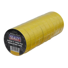 Load image into Gallery viewer, Sealey PVC Insulating Tape 19mm x 20M Yellow - Pack of 10
