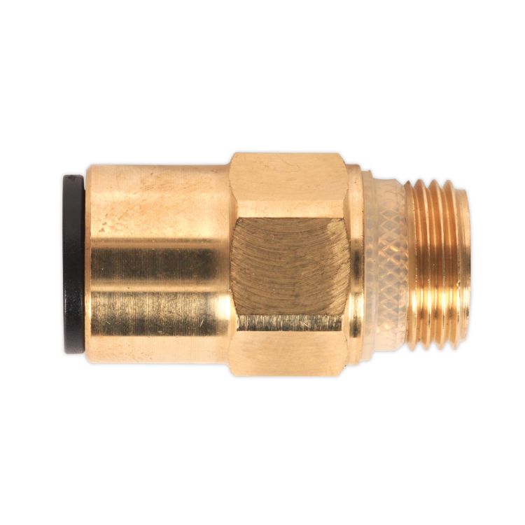 Sealey Brass SuperThread Straight Adaptor 12mm x 3/8