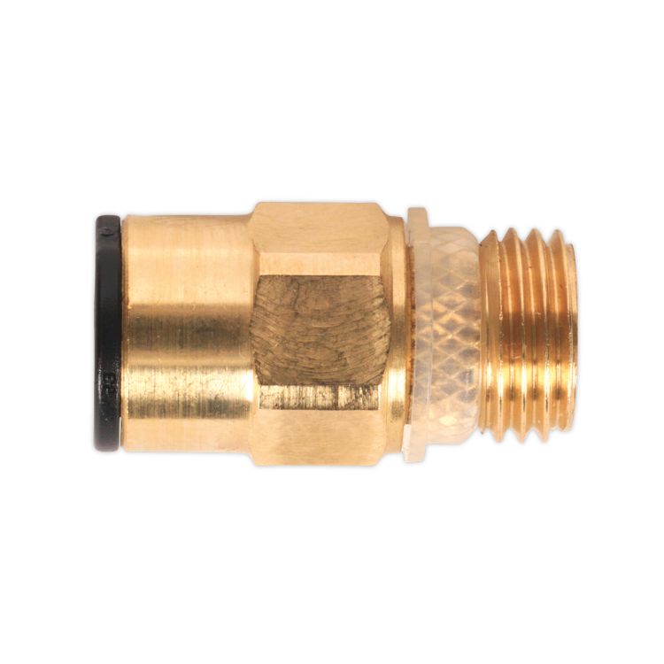 Sealey Brass SuperThread Straight Adaptor 8mm x 1/4