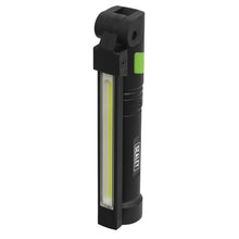 Load image into Gallery viewer, Sealey Rechargeable Aluminium Folding Pocket Light 2 COB &amp; 1 SMD LED
