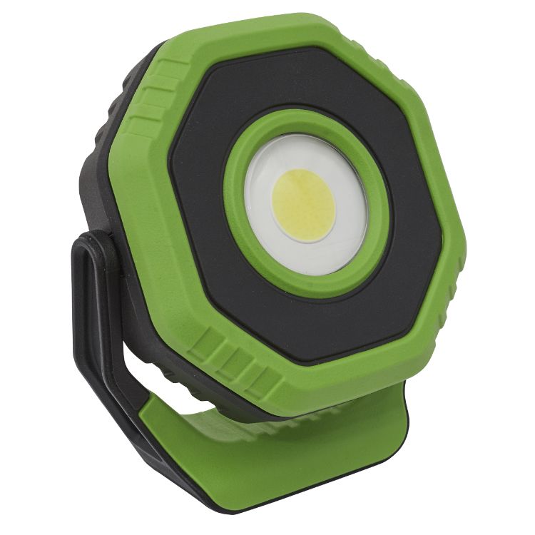 Sealey Rechargeable Pocket Floodlight, Magnet 360° 14W COB LED - Green