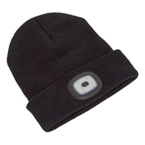 Sealey Beanie Hat 1W SMD LED USB Rechargeable