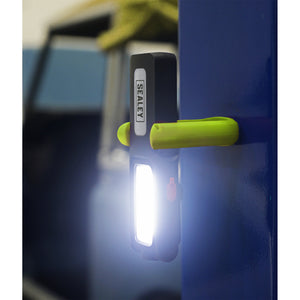 Sealey Rechargeable Inspection Light 5W COB & 3W SMD LED, Power Bank - Green