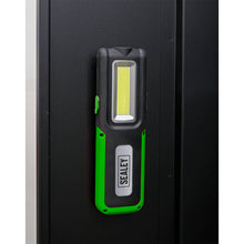 Load image into Gallery viewer, Sealey Rechargeable Inspection Light 5W COB &amp; 3W SMD LED, Power Bank - Green
