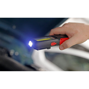 Sealey Rechargeable Inspection Light 5W COB & 3W SMD LED, Power Bank - Red