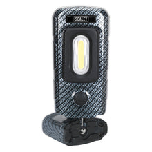 Load image into Gallery viewer, Sealey Rechargeable 360° Inspection Light 3W COB &amp; 1W SMD LED Carbon Fibre Effect
