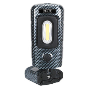 Sealey Rechargeable 360° Inspection Light 3W COB & 1W SMD LED Carbon Fibre Effect