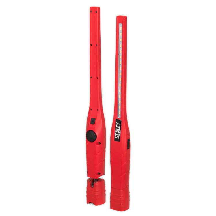 Sealey Rechargeable 360° Slim Inspection Light 8W & 1W SMD LED Red Lithium-ion
