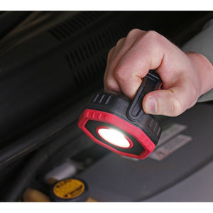 Sealey Rechargeable Pocket Floodlight, Magnet 360° 7W COB LED - Red