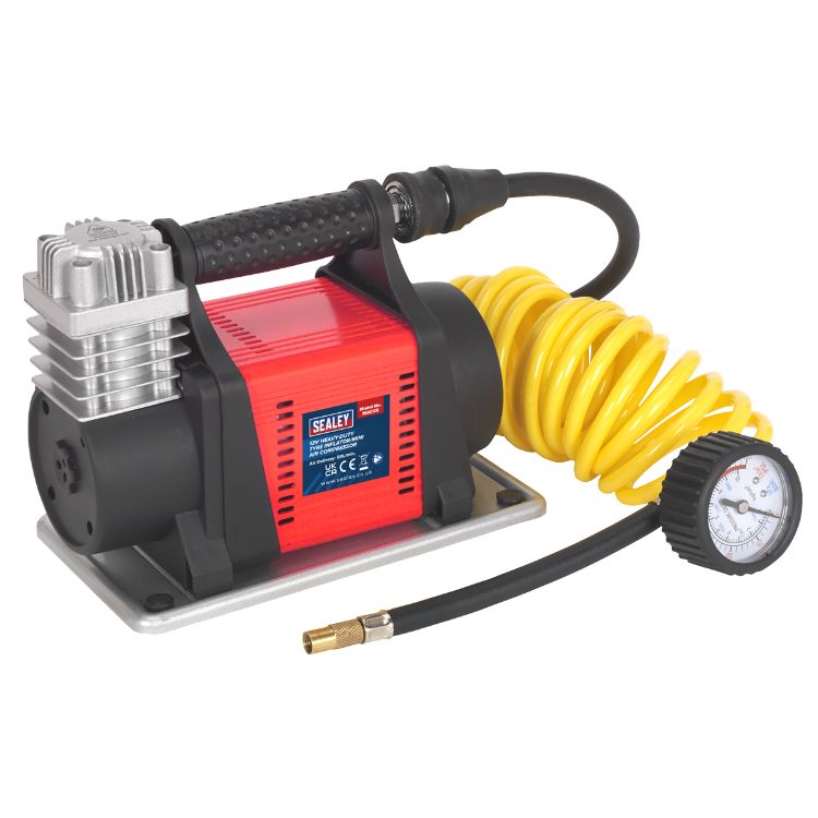 Sealey Tyre Inflator/Mini Air Compressor 12V Heavy-Duty (MAC05)