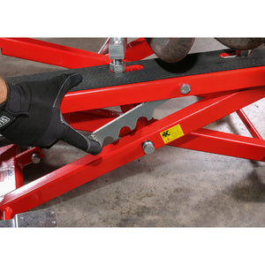 Sealey Motorcycle & Quad Scissor Lift 500kg Capacity Hydraulic