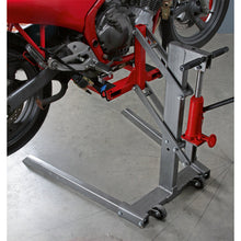 Load image into Gallery viewer, Sealey Single Post Hydraulic Motorcycle Lift 450kg Capacity
