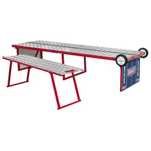 Load image into Gallery viewer, Sealey Motorcycle Portable Folding Workbench 360kg Capacity
