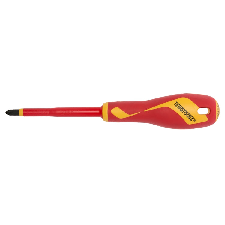 Teng Screwdriver PZ2 x 100mm Slotted 1000V Large Handle